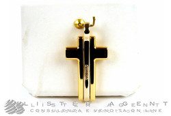 Pendentif BARAKA 'Croix en or jaune et blanc 18Kt Ref. CR206891GBlue. NEUF!