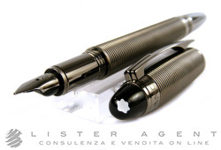 MONTBLANC stylo plume Star Walk Midnight Noir Métal en acier finition ruthénium Ref. 105646. NEUF!