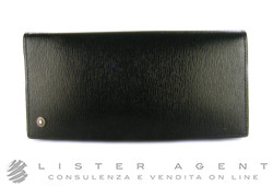 MONTBLANC 4810 Westside portefeuille portefeuille en cuir 6CC avec zip en cuir noir Ref. 8375. NEUF!