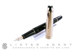 MONTBLANC stylo plume Meisterstuck Solitaire Dimension Géométrique en métal plaqué or et résine Réf 105986. NEUF!