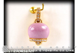 Pendentif CHANTECLER Campanella en or rose 18Kt avec diamants et phosphosidérite Ref. 30700. NEUF!