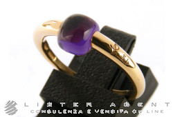 POMELLATO bague M'ama non m'ama en or rose 18Kt avec améthyste Taille 14 Ref. AB004RO7OI. NEUF!