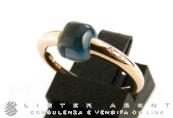 POMELLATO bague M'ama non m'ama en or rose 18Kt avec topaze London Taille 14 Ref. AB004RO7OY. NEUF!