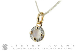 POMELLATO collier M'ama non m'ama en or rosé 18Kt avec diamants et Adularia Ref. MB807B9O7AD. NEUF!