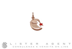 DODO by Pomellato pendentif Lune avec étoile en or rosé 9Kt et émail Ref. DMEVO/LU/9/K. NEUF!
