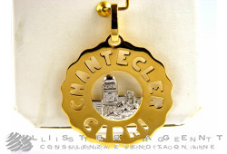 CHANTECLER pendentif Piazzetta en or jaune 18Kt et diamants. NEUF!