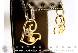 CHANTECLER boucles d'oreilles collection Diamour & Folies en or rose 18Kt et diamants Ref. 29472. NEUF!