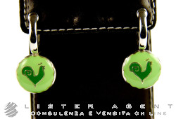 Boucles d'oreilles CHANTECLER Logo en argent 925 et émail. NEUF!