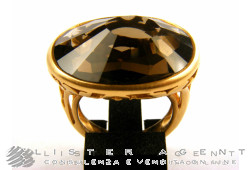 POMELLATO bague Arabesque en or rose 18Kt brossé avec quartz fumé Taille 11 Ref. AA905WO7QF. NEUF!