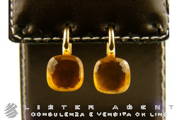 POMELLATO Boucles d'oreilles Nudo en or rose et blanc 18Kt avec quartz madera Ref. OA107O6OV. NEUF!