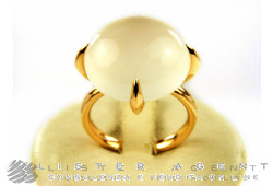 POMELLATO bague Veleno en or rose 18Kt et quartz blanc Taille 15 Ref. AB303O7QB. NEUF!