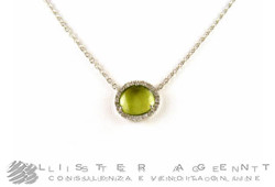POMELLATO collier Colpo de Fulmine en or blanc 18Kt avec diamants et péridot Ref. FB1060B9OE. NEUF!