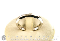 POMELLATO bague Milano en or blanc 18Kt avec diamants ct 0,15 Taille 12 Ref. AB509PB9. NEUF!