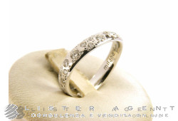 POMELLATO bague Milano en or blanc 18Kt avec diamants ct 0,81 Taille 15 Ref. AB510PB9. NEUF!