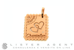 CHANTECLER pendentif Love Letters en or rose 9Kt avec diamant Réf. 35183. NEUF!