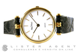 PAUL PICOT montre heure seulement pour femme en or blanc 18Kt jaune Ref. 000212. NEUF!