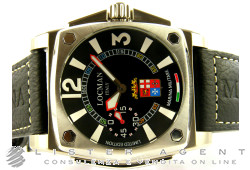 LOCMAN Teseo Tesei Marina Militare Edition Limitée en acier et titane Remontage manuel noir Ref. 190. NEUF!