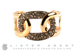 POMELLATO Bracelet Tango en or rose 18Kt avec diamants marrons ct 5.17 Ref. BB109O7BR. NEUF!