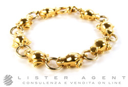 POMELLATO Bracelet Grenouilles en or jaune et blanc 18Kt Ref. PO9304. NEUF!
