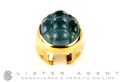 POMELLATO bague Mosaico en or jaune avec aigue-marine Taille 15 Ref. PO19901. NEUF!