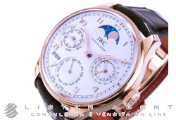 IWC Portoghese Perpetual Calendar avec phases de lune automatique en or rose 18Kt Argenté AUT Ref. IW503302. NEUF!