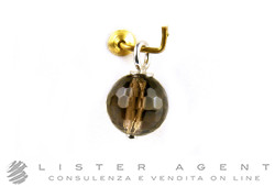 Pendentif KIDULT Boule collection Swing en argent 925 et quartz fumé Ref. 143102. NEUF!