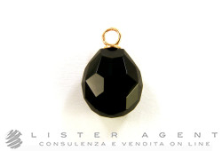 Pendentif KIDULT Collection Lady-Like Swing en or rose 9Kt et pâte de verre noire Ref. 147311. NEUF!