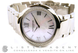 BAUME & MERCIER Promesse en acier et diamants nacre Ref. M0A10160. NEUF!