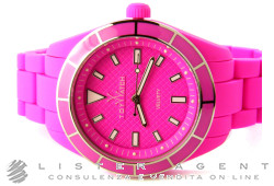 TOY WATCH émail velouté en silicone rose vif Réf. VVE03PS. NEUF!