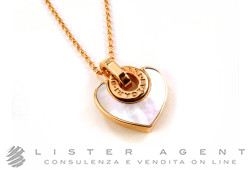 Collier BULGARI Foyer en or rose 18Kt et nacre Ref. CL857217. NEUF!