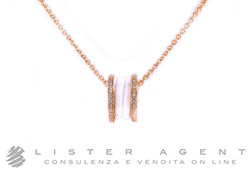 BULGARI collier Bzero1 en or rose 18Kt avec diamants et céramique blanche Ref. CL856794. NEUF!