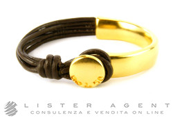 UNO DE 50 bracelet Cowboy en métal plaqué or jaune et cuir Ref. PUL0117OROMAR0M. NEUF!