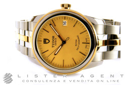 TUDOR Glamour Date en acier et or jaune 18Kt Champagne AUT Réf. M55003-0005. NEUF!