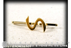 BROCHE lettre S en or jaune et blanc 18Kt. NEUF!