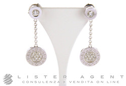 BULGARI boucles d'oreilles Bulgari-Bulgari en or blanc 18Kt avec diamants ct 0,46 Ref. OR857520. NEUF!