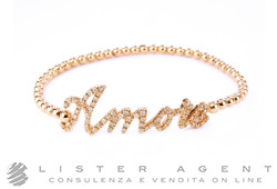 CRIVELLI bracelet AMORE en or rose 18Kt avec diamants ct 0,50 Ref. 225. NEUF!