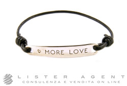 DODO by Pomellato bracelet More Love en argent 925 et lacet noir Ref. DBTAGMLA. NEUF!