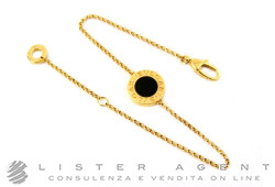 BULGARI bracelet Bulgari-Bulgari en or jaune 18Kt et onyx Mis M/L Réf BR857215. NEUF!