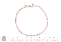 DODO by Pomellato bracelet en argent 925 laqué rose pastel cm 17 Ref. DB/APR/17/K. NEUF!