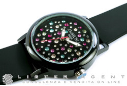 AMBROSIA PARIS montre Joy'Z Noir en plastique avec Swarovski Ref. MOJOYZ08. NEUF!