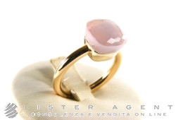 POMELLATO bague Nudo Classique en or rosé 18Kt et quartz rosé Taille 53 Ref. AA11006QR. NEUF!