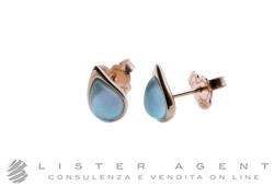 DODO by Pomellato boucles d'oreilles Goutte en or rosé 9Kt, vert recyclé et nacre Ref. DOHDROP/9/GLA/K. NEUF!
