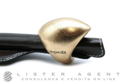 MONIES bague en bois et plaqué or Taille L Ref AN7723G. NEUF!