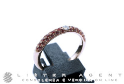 ADOLFO COURRIER anello in oro rosa 18Kt con diamante e zaffiri Mis 14.5 Ref. ANP2HRM02. NUOVO!