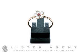 DODO by Pomellato bague Fleur de cerisier en or rosé 9Kt et émail Taille 56 Ref. ADFIOPBI9K. NEUF!