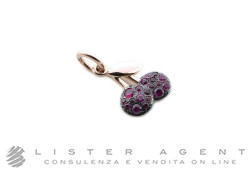 DODO by Pomellato ciondolo Ciliegia in oro rosa 9Kt con rubini Ref. DMCHERRY9RUK. NUOVO!