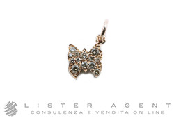 DODO by Pomellato ciondolo Farfalla in oro rosa 9Kt con diamanti brown Ref. D6FAP9BR. NUOVO!