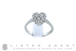 NY NAY by Fani bague Coeur en or blanc 18Kt avec diamants ct 0.52 Taille 14 Ref. GAX1460. NEUF!