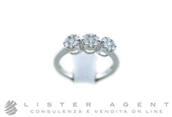 NY NAY by Fani bague Trilogy en or blanc 18Kt avec diamants ct 0.45 Taille 14 Ref. GAX1329B. NEUF!