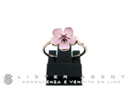 DODO by Pomellato anello Fiore di ciliegio in oro rosa 9Kt e smalto rosa Misura 13 Ref. DAB9001. NUOVO!
